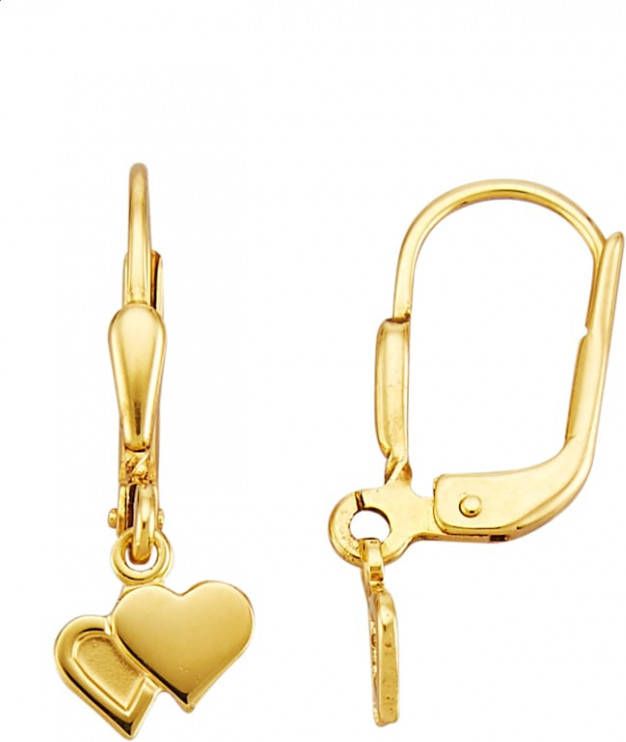KLiNGEL Oorbellen Hart 8 kt. Geelgoudkleur