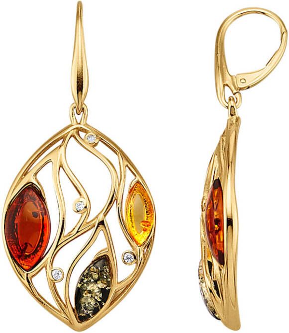 KLiNGEL Oorbellen met gekleurde barnstenen Multicolor