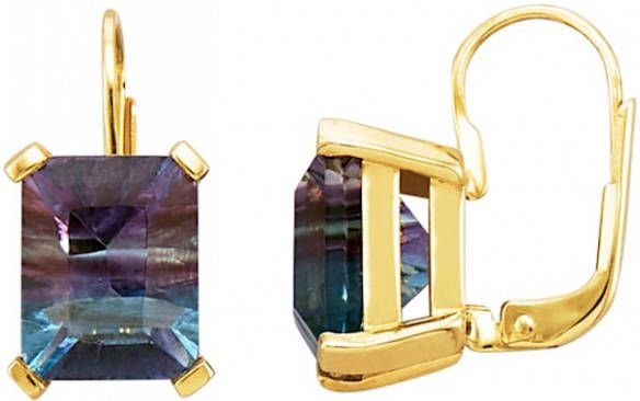 KLiNGEL Oorbellen met regenboogfluorieten Multicolor