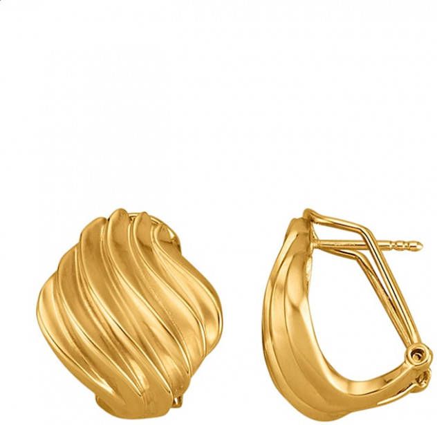 KLiNGEL Oorstekers in mat design Geelgoudkleur