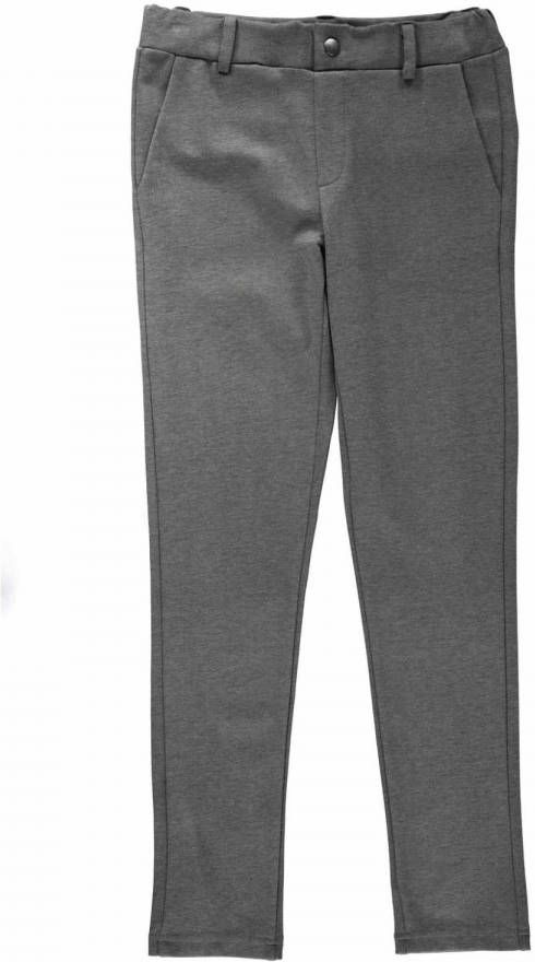 name it ! Jongens Lange Broek Maat 140 Donkergrijs Viscose/elasthan