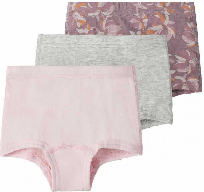name it ! Meisjes 3 Pack Hipster -- Diverse Kleuren katoen met elasthan/viscose