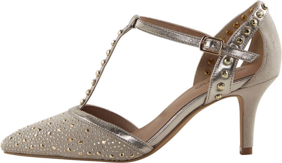 Pumps in goudkleur van heine