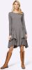 Tricot jurk in grijs gemêleerd van heine online kopen