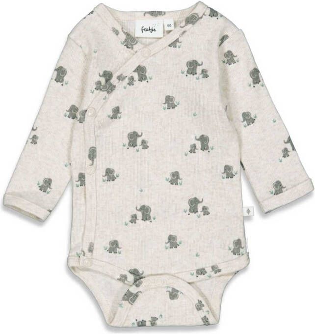 Feetje ! Unisex Romper Lange Mouw -- All Over Print Katoen/elasthan