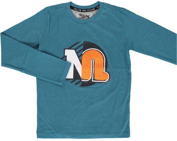 Moodstreet ! Jongens Shirt Lange Mouw Maat 128 Blauw Katoen