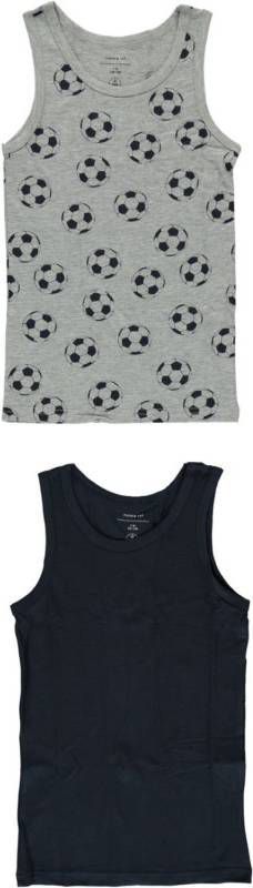 name it ! Jongens 2 Pack Hemd - Diverse Kleuren Katoen/elasthan