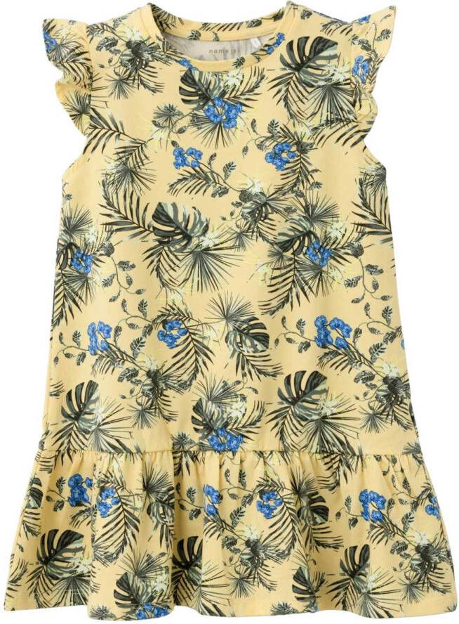 name it ! Meisjes Jurk -- All Over Print Katoen/elasthan