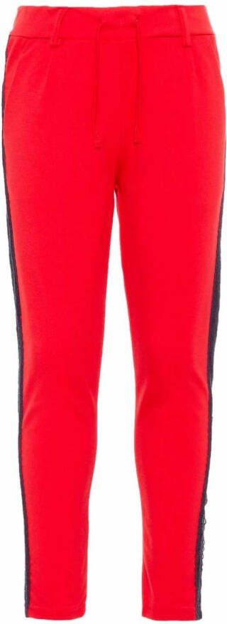 Name It! Meisjes Lange Broek Maat 134 Rood Viscose/elasthan
