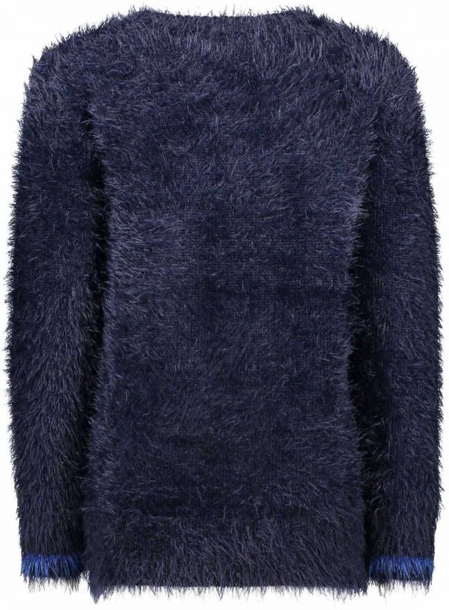 NoNo ! Meisjes Sweater Maat 104 Donkerblauw Polyester/acryl