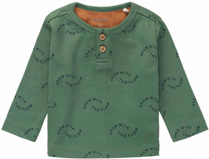 Noppies baby longsleeve Hebron van biologisch katoen groen