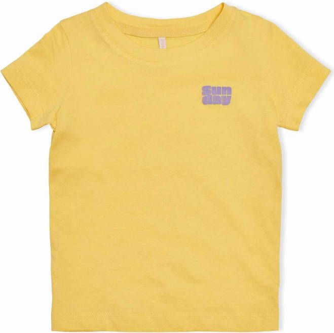 ONLY KIDS MINI T shirt KMGWEEKDAY met tekst geel