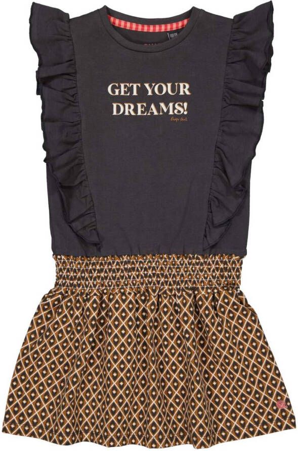 Quapi ! Meisjes Jurk -- Donkergrijs Katoen/elasthan