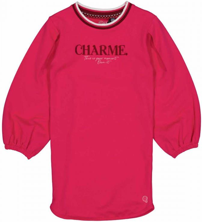 Quapi ! Meisjes Jurk -- Fuchsia Katoen/elasthan