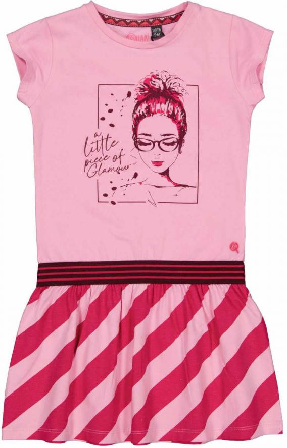 Quapi ! Meisjes Jurk -- Roze Katoen/elasthan