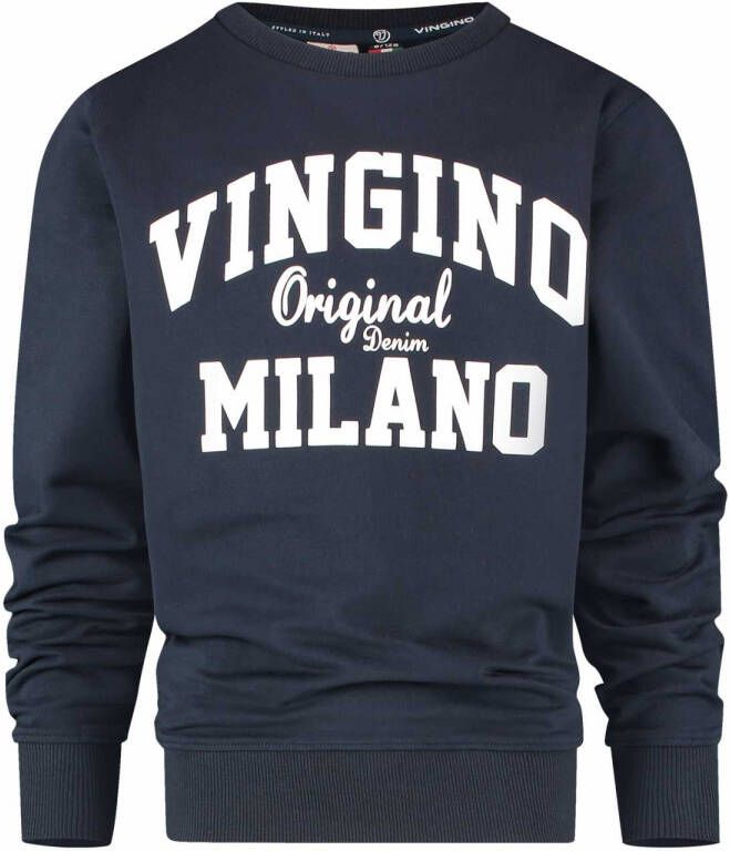 VINGINO ! Jongens Sweater -- Donkerblauw Katoen/elasthan