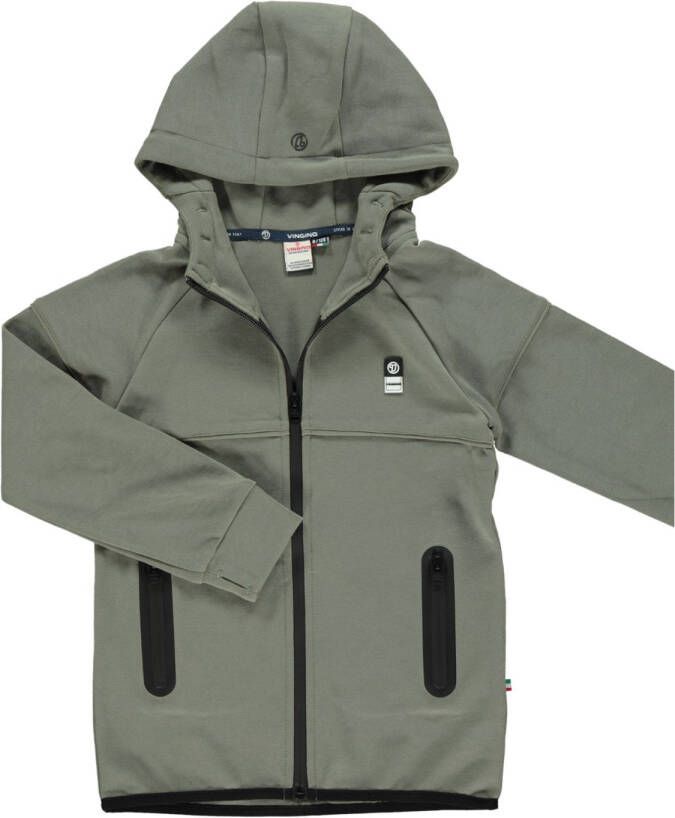 Vingino ! Jongens Vest Maat 104 Legergroen Katoen/polyester