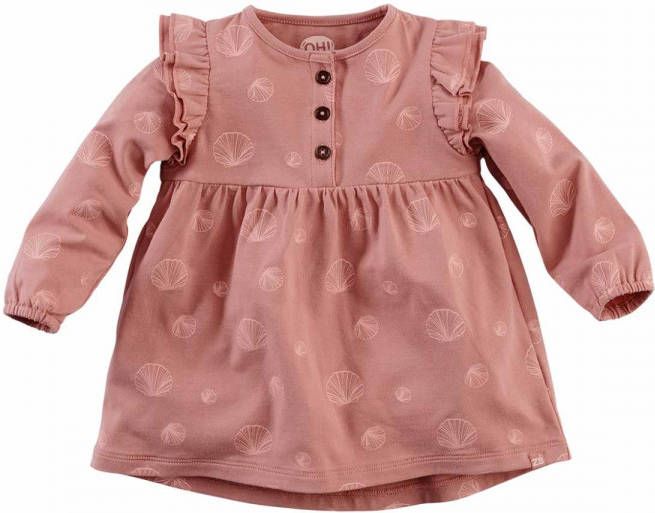 Z8 newborn baby jurk Rio rita met ruches roze