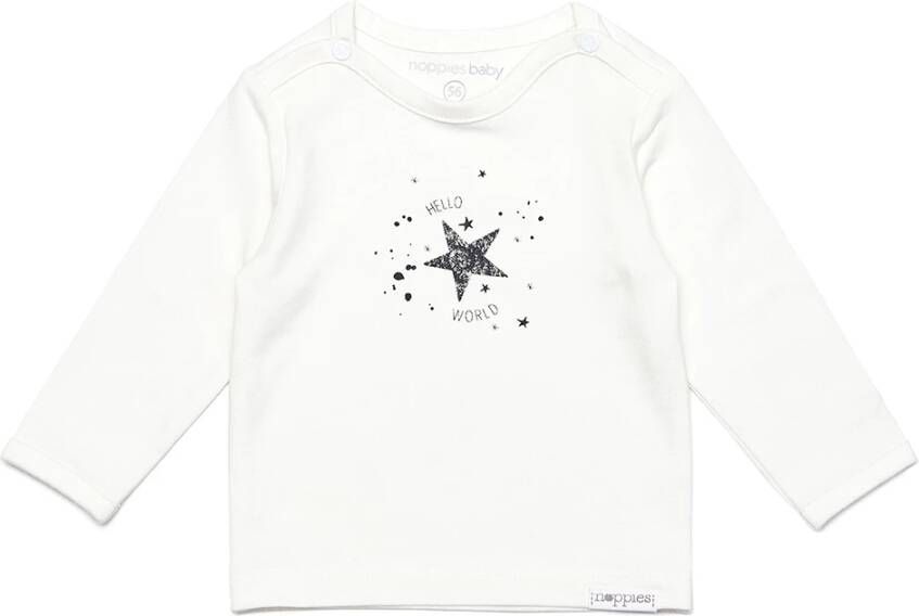 Noppies baby basic longsleeve Lux met biologisch katoen snow white p098