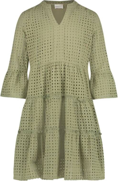 AI&KO jurk KAMPURBRODERIECO538G groen