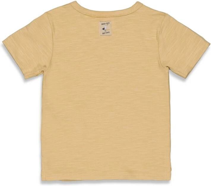 Feetje ! Jongens Shirt Korte Mouw -- Zand Katoen/elasthan