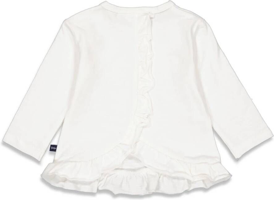 Feetje ! Meisjes Shirt Lange Mouw -- Off White Katoen/elasthan