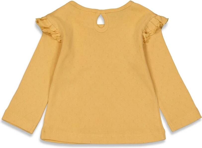 Feetje ! Meisjes Shirt Lange Mouw -- Okergeel Katoen