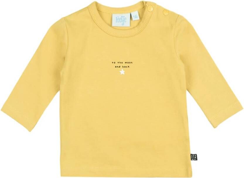 Feetje ! Unisex Shirt Lange Mouw -- Geel Katoen/elasthan