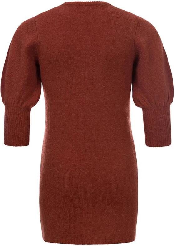 Looxs Revolution Gebreid jurkje terracotta voor meisjes in de kleur