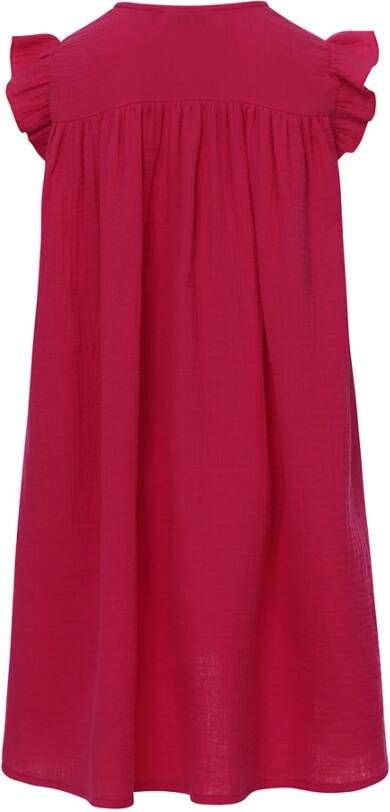 Looxs Revolution Zomerjurk fluo fuchsia mousseline voor meisjes in de kleur