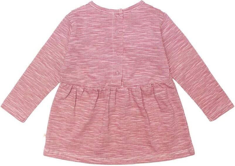 Moodstreet Petit gestreepte baby jurk Olive van biologisch katoen rood