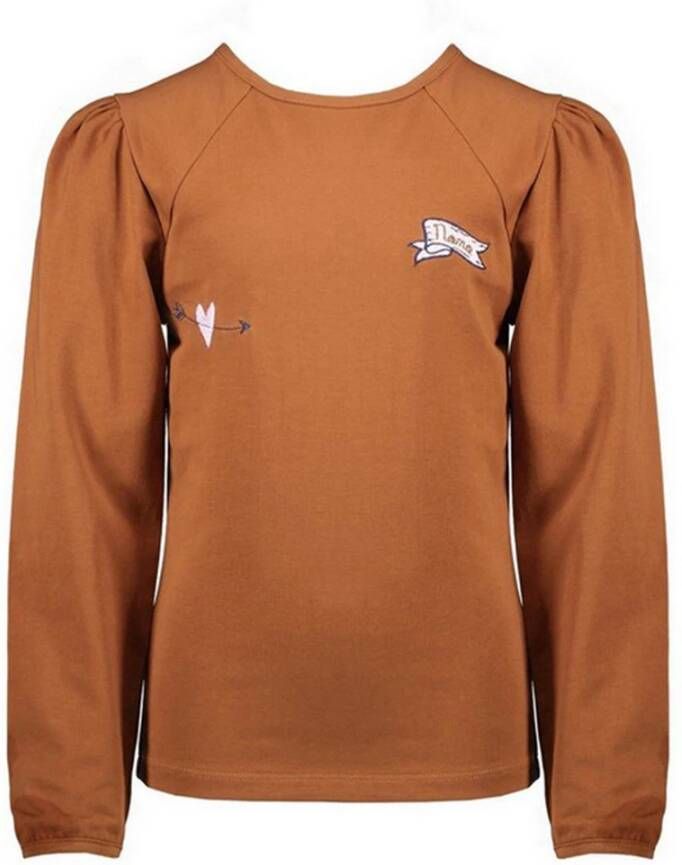 NoNo meisjes shirt N208 5401 421 bruin