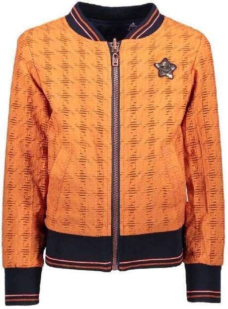 NoNo ! Meisjes Jasje Maat 104 Oranje Polyamide