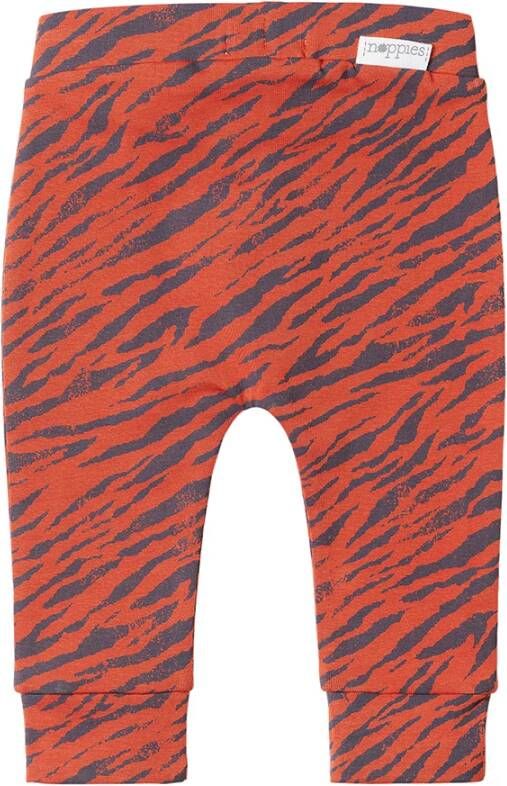 Noppies baby regular fit broek Orinoco met biologisch katoen roodbruin/antraciet