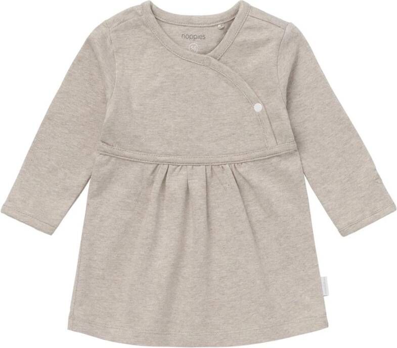 Noppies Babykleding Girls Dress Long Sleeve Nevada Taupe