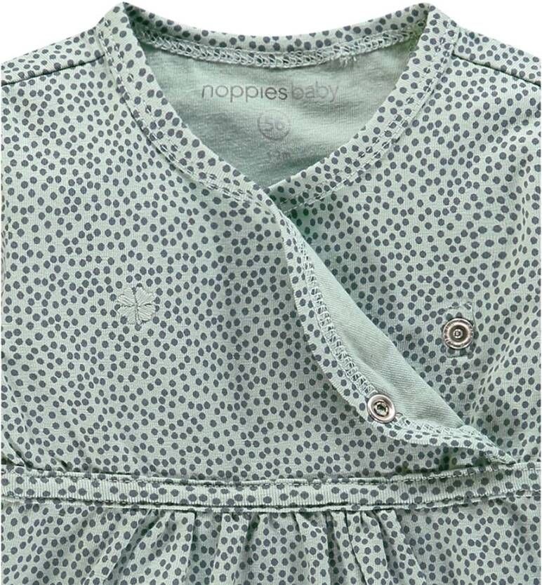 noppies  Jurk Mattie grey mint Blauw Gr.74 Jongen/Meisjes