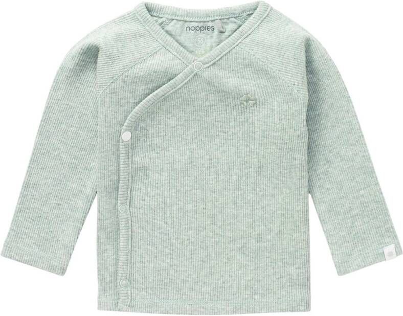 Noppies ! Unisex Shirt Lange Mouw -- Mint Katoen/polyester/elasthan