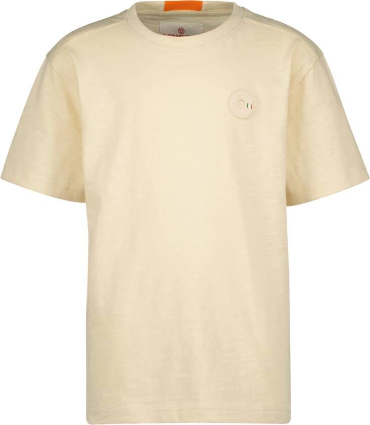 VINGINO ! Jongens Shirt Korte Mouw -- Beige Katoen