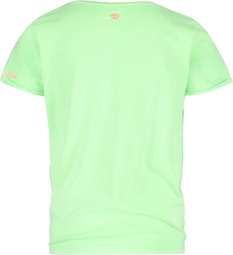 VINGINO ! Meisjes Shirt Korte Mouw Maat 110 Groen Katoen/elasthan