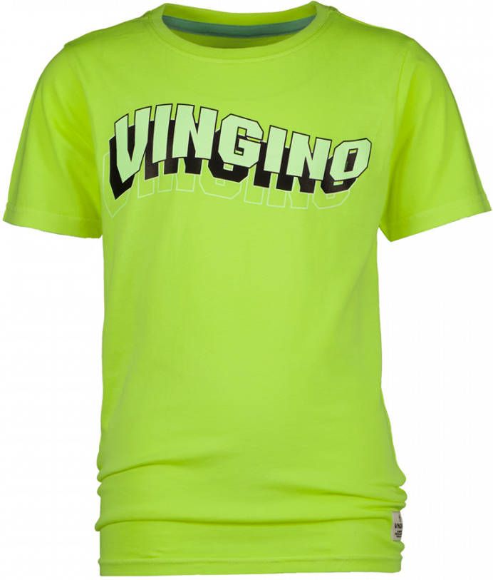 VINGINO ! Jongens Shirt Korte Mouw Maat 176 Geel Katoen