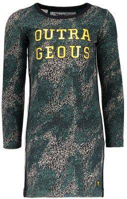 Moodstreet ! Meisjes Jurk Maat 104 All Over Print Katoen/elasthan