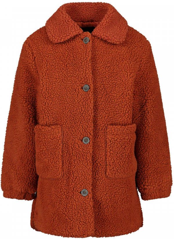 NAME IT KIDS teddy winterjas NKFMISHY roodbruin