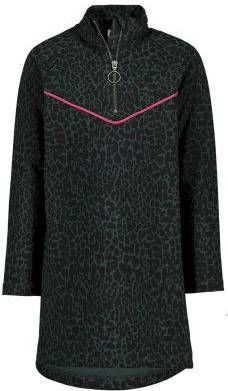 name it Kleid Animalprint Stehkragen