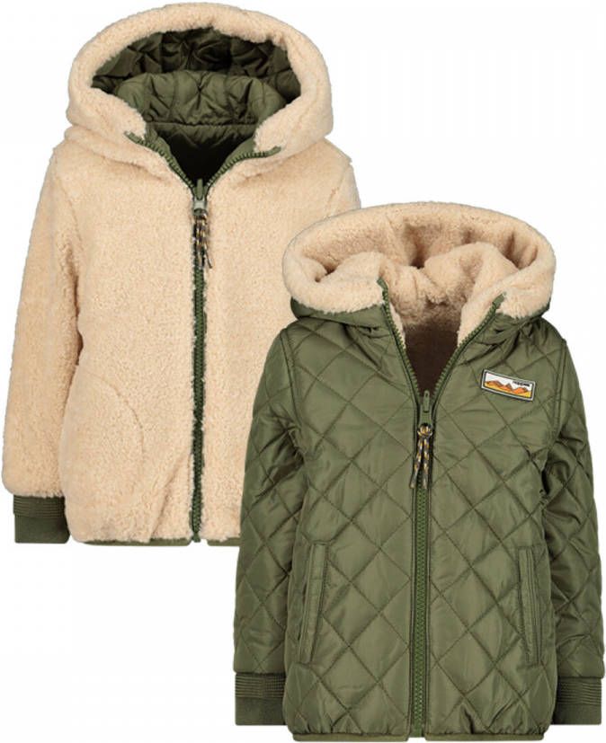 Noppies baby reversible winterjas Redding groen