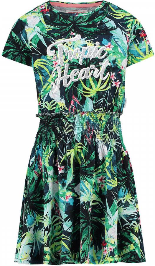 VINGINO ! Meisjes Jurk Maat 152 All Over Print Katoen/elasthan