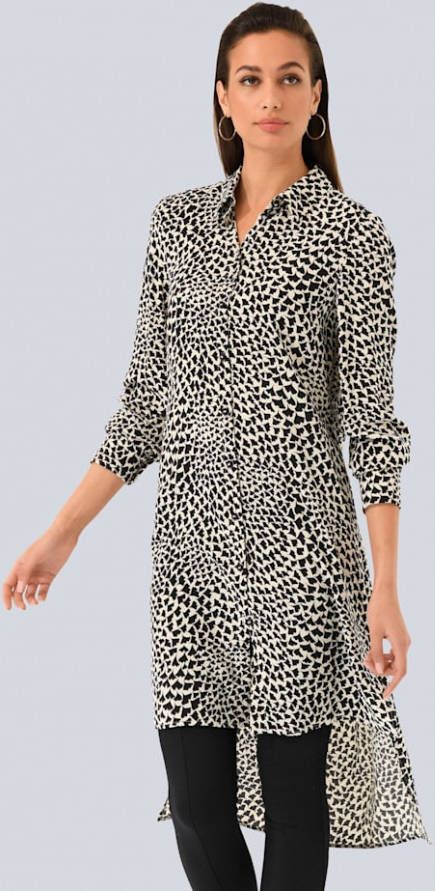 alba moda Blouse met modieuze print rondom Ecru