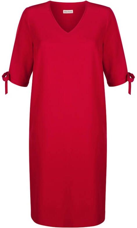 alba moda Jurk met bindbandje aan de mouwen Rood