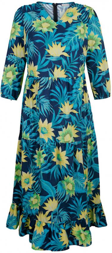 alba moda Jurk met bloemendessin rondom Marine