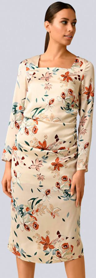 alba moda Jurk met bloemendessin Roze/Rood