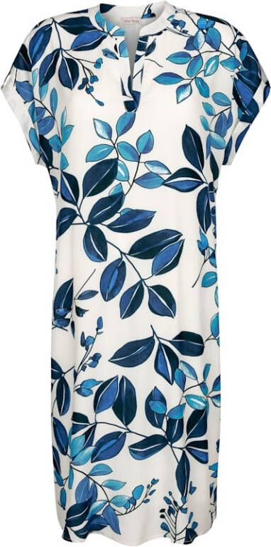 alba moda Jurk met kleine V hals Steengrijs/Blauw